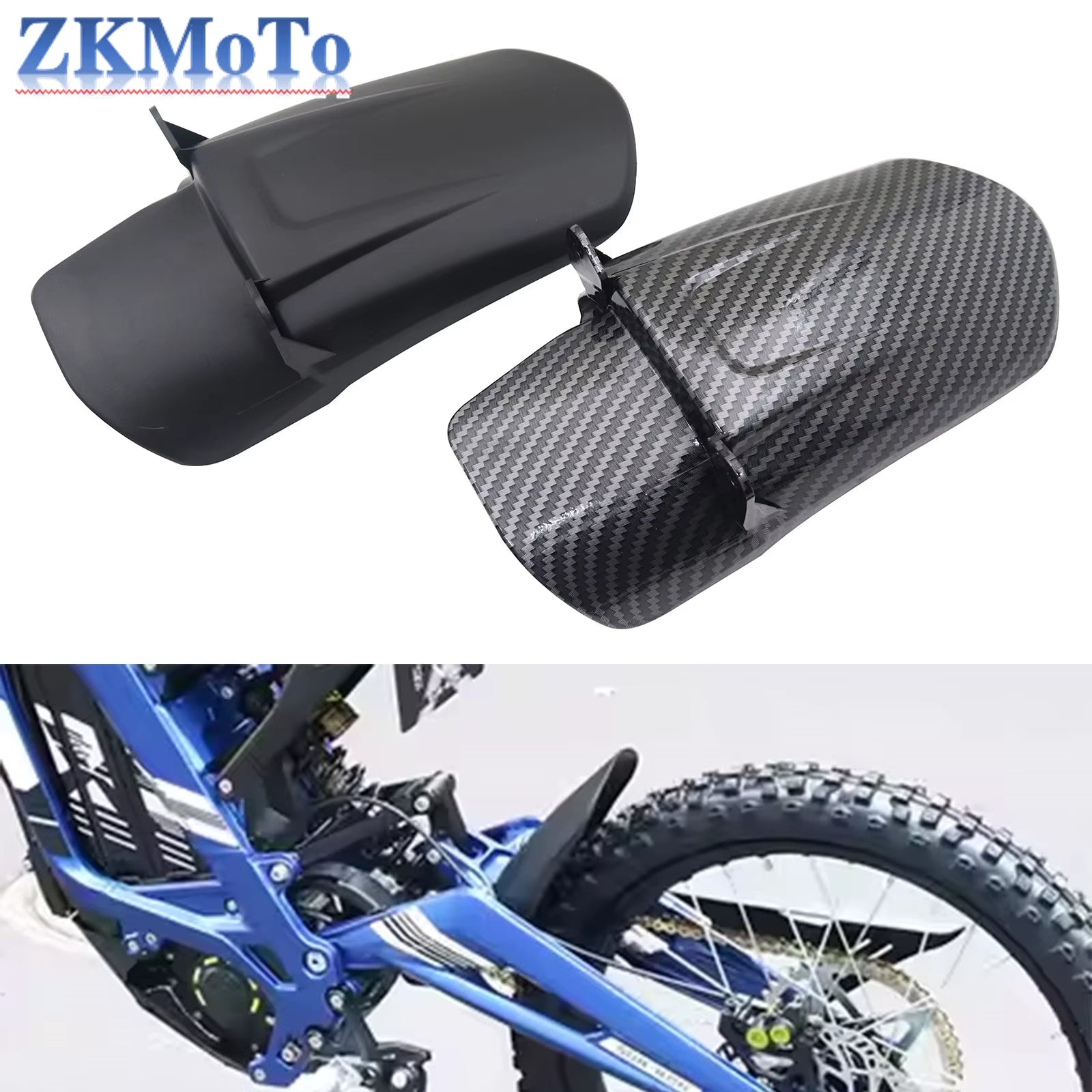 Motorcycle Imitation Carbon Fiber Rear Wheel Mudguards Fender for Sur-Ron Surron S X Off-Road Electric Cross-Country Bike